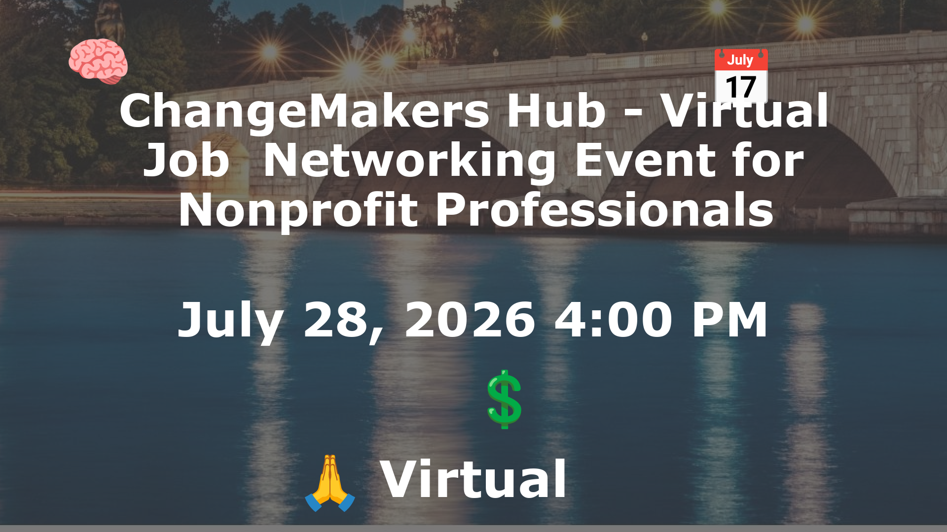 ChangeMakers Hub - Virtual Job  Networking Event for Nonprofit Professionals event image